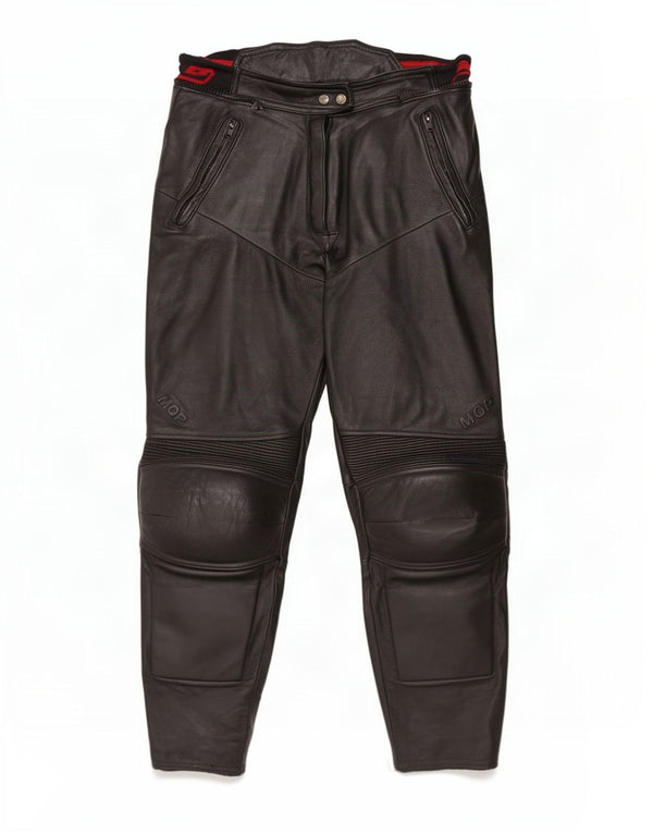 Pantaloni Moto Racer din piele pentru femei MQP IT 42 Medium W32 L28 Negru