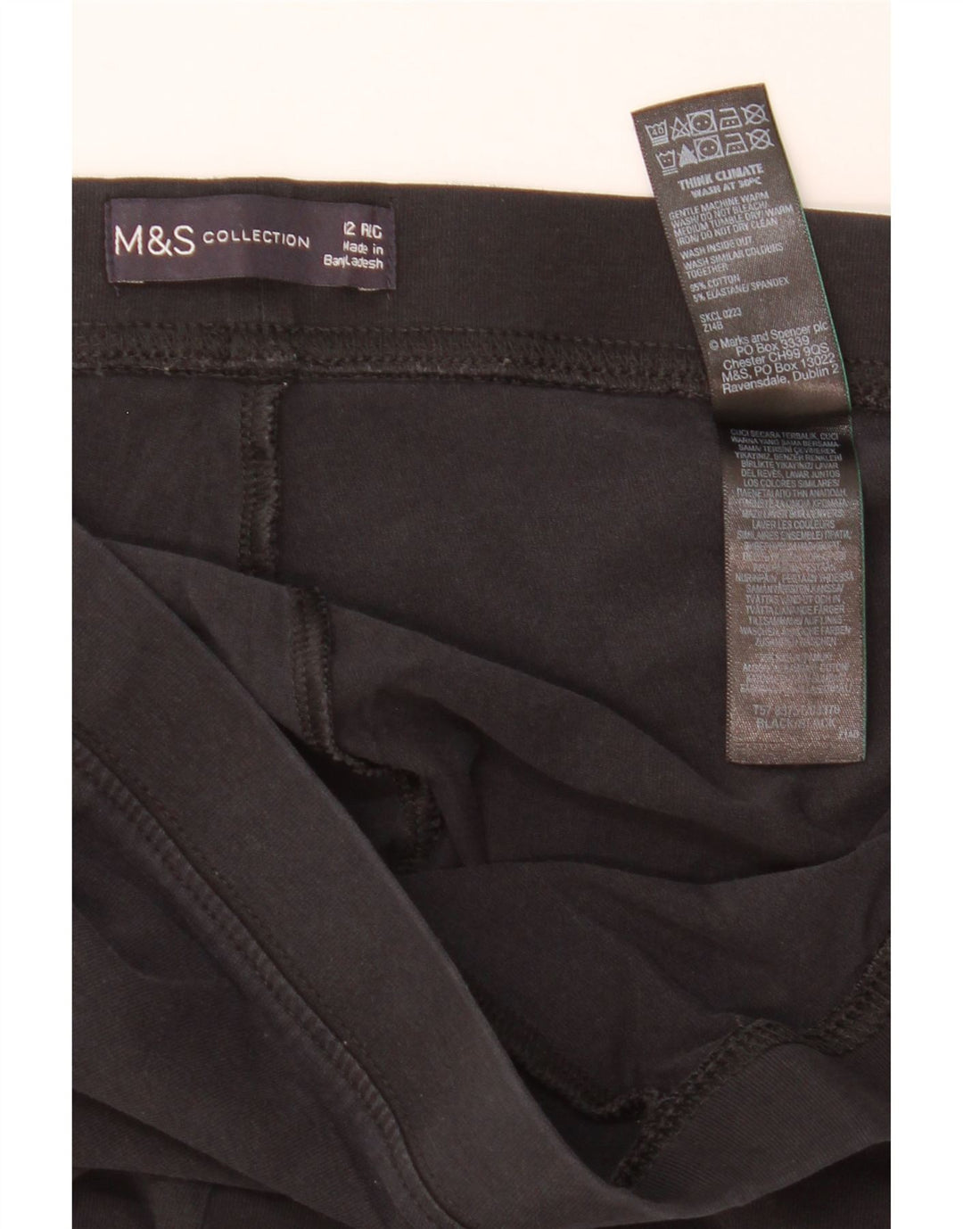 Leggings pentru femei Marks & Spencer UK 12 bumbac mediu negru