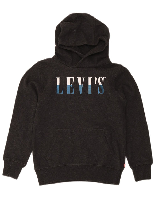 Pulover cu capota cu grafic Levi's pentru băieți, 11-12 ani, bumbac gri