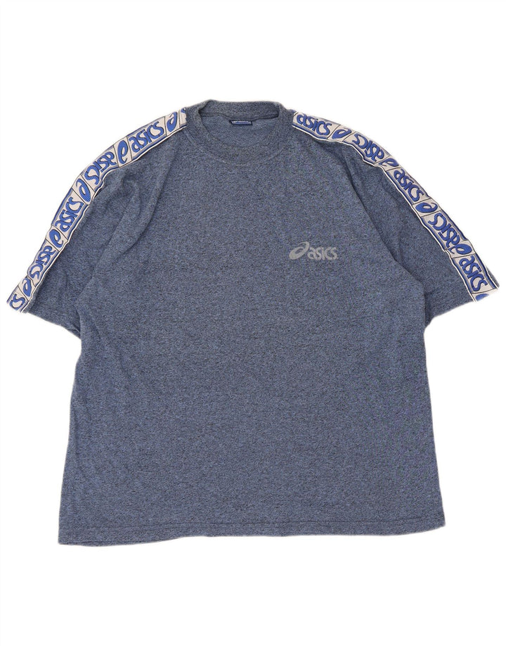 Tricou cu grafică obișnuită Asics pentru bărbați Top mare albastru Colorblock