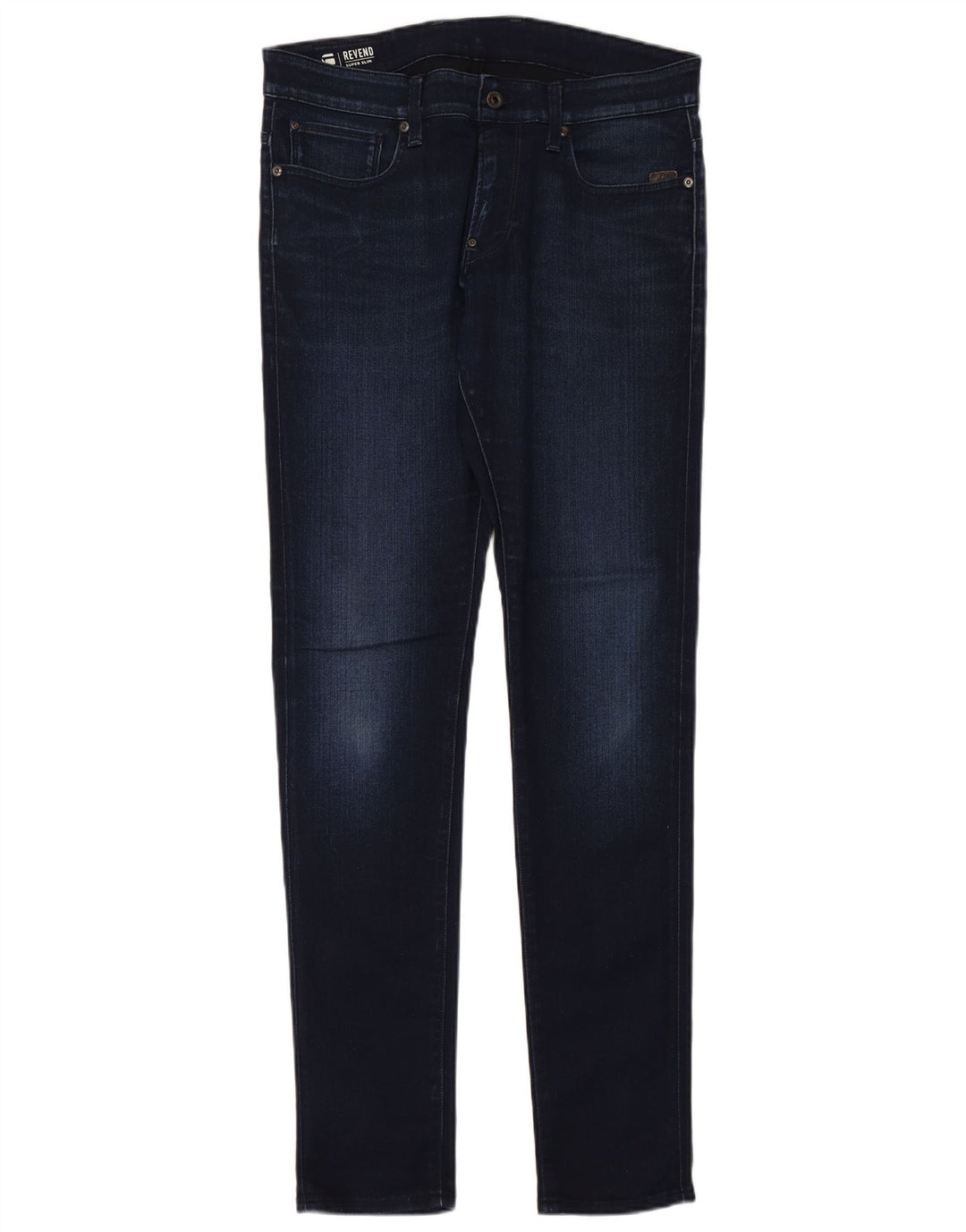 Blugi G-STAR Revend Super Slim pentru bărbați W33 L34 Bumbac bleumarin