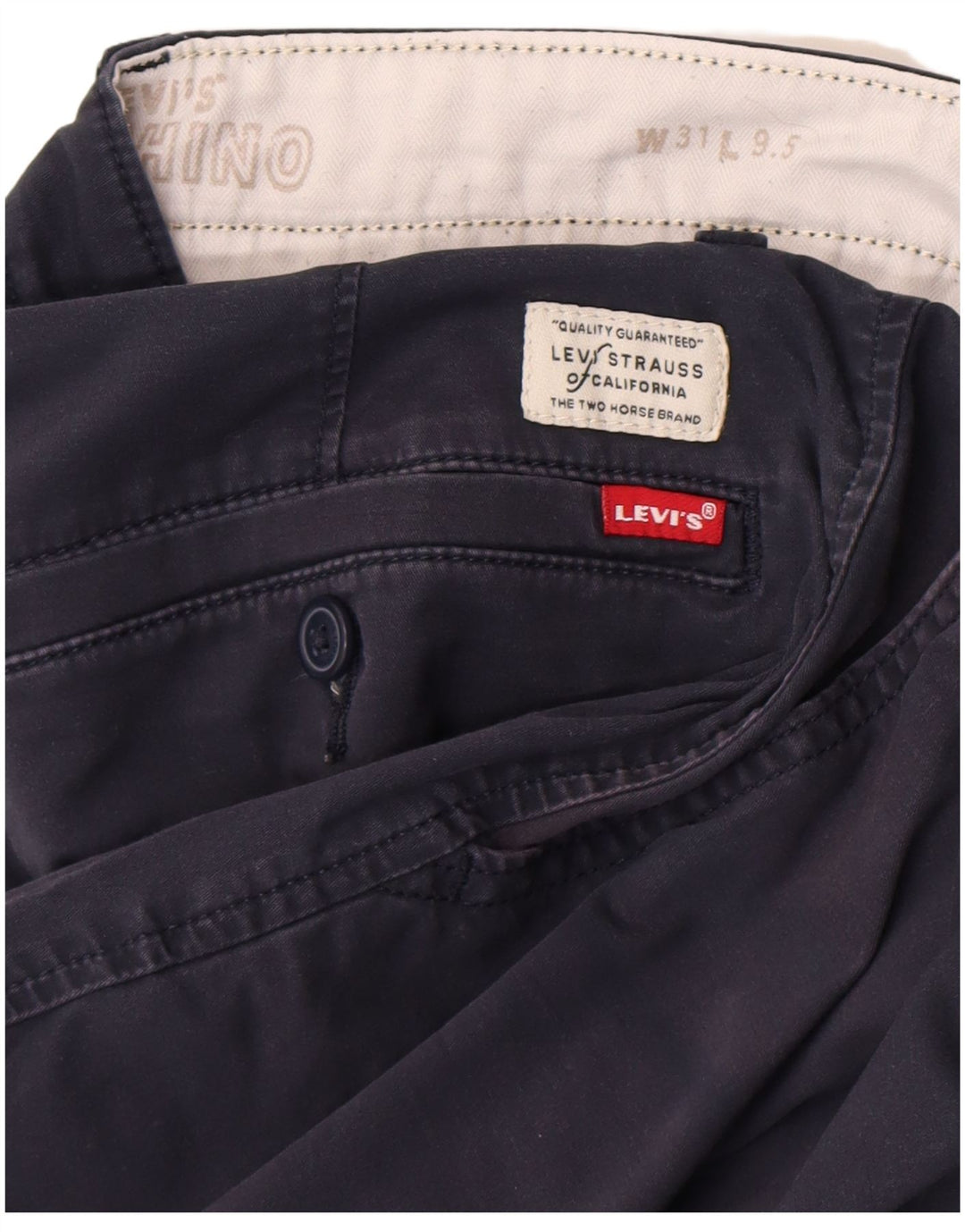 Pantaloni scurți chino pentru bărbați Levi's W31, bumbac albastru bleumarin mediu