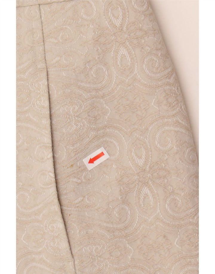 SASHA Womens Overcoat UK 16 Large Beige Paisley Cotton Vintage Sasha and Second-Hand Sasha from Messina Hembry 
