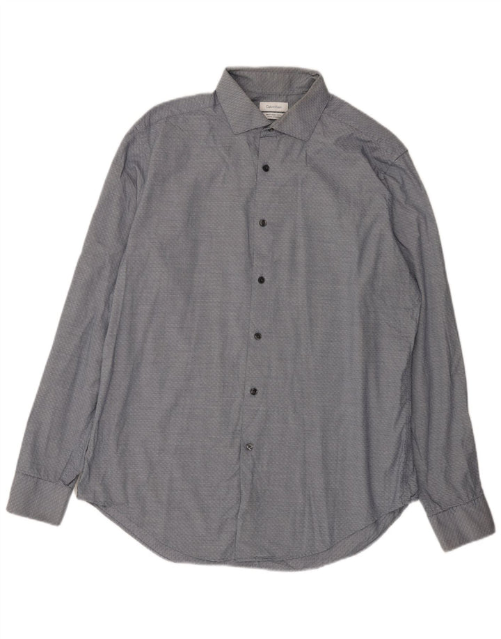 Cămașă pentru bărbați Calvin Klein Slim Fit, mare, bleumarin, geometrică