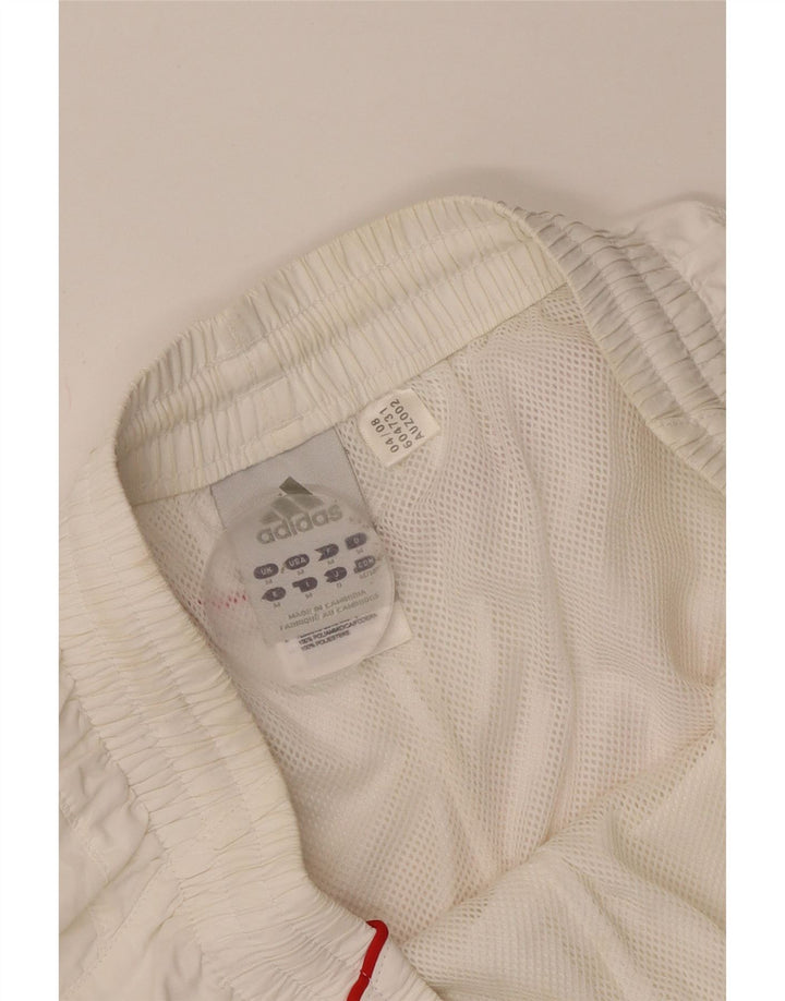 Pantaloni scurți sport pentru bărbați Adidas Climalite, alb mediu, poliester color bloc