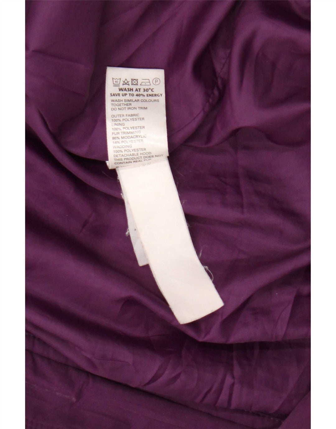 Jachetă Parka cu glugă pentru femei Marks & Spencer UK 20 2XL Poliester violet