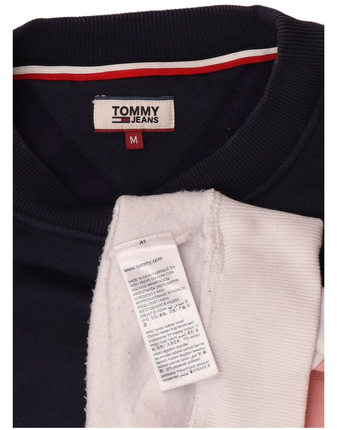 Pulover de hanorac grafic Tommy Hilfiger pentru femei UK 14 Medium Bleumarin