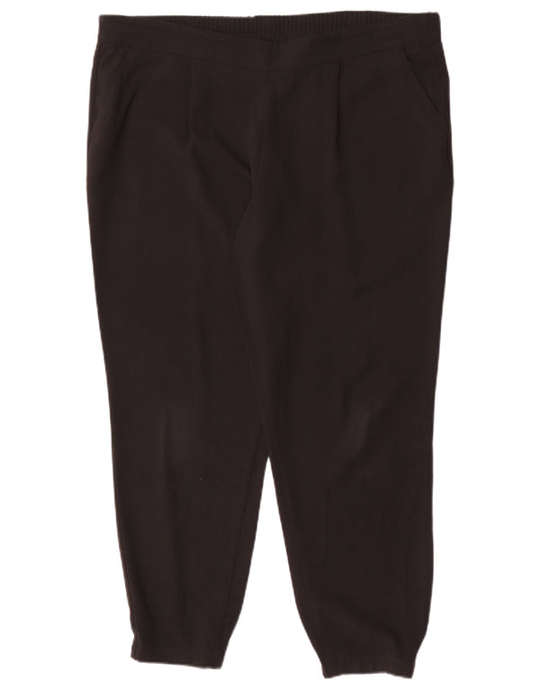 Marks & Spencer Joggeri pentru damă Pantaloni tăiați UK 14 Large W36 L25 Negru
