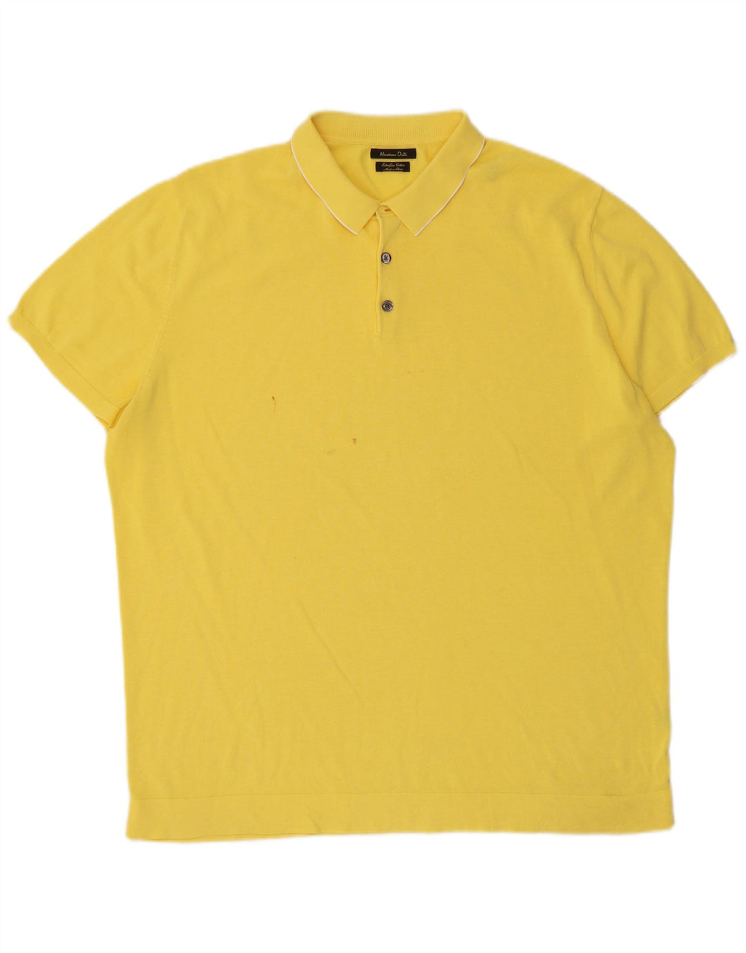 Tricou polo Massimo Dutti pentru bărbați, bumbac galben XL