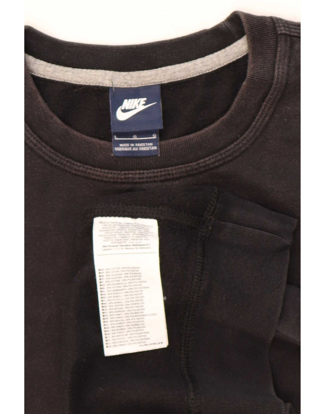 Hanorac pentru bărbați Nike Pulover mare, negru, bumbac