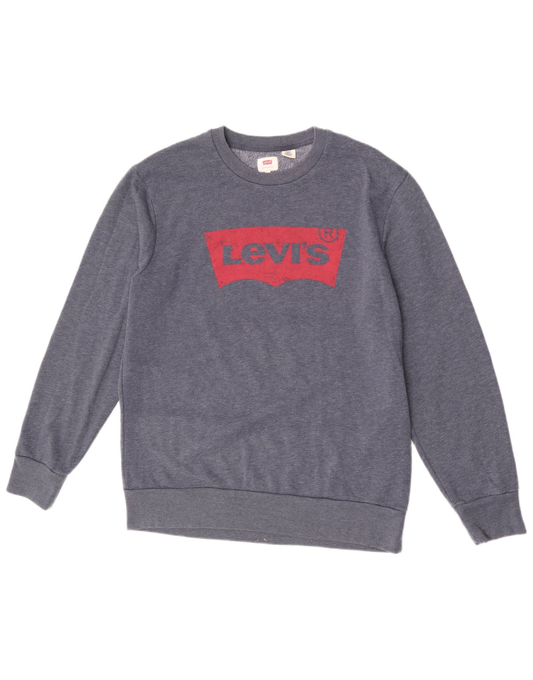 Pulover cu grafică Levi's pentru bărbați, XL, bumbac cu pete, albastru bleumarin