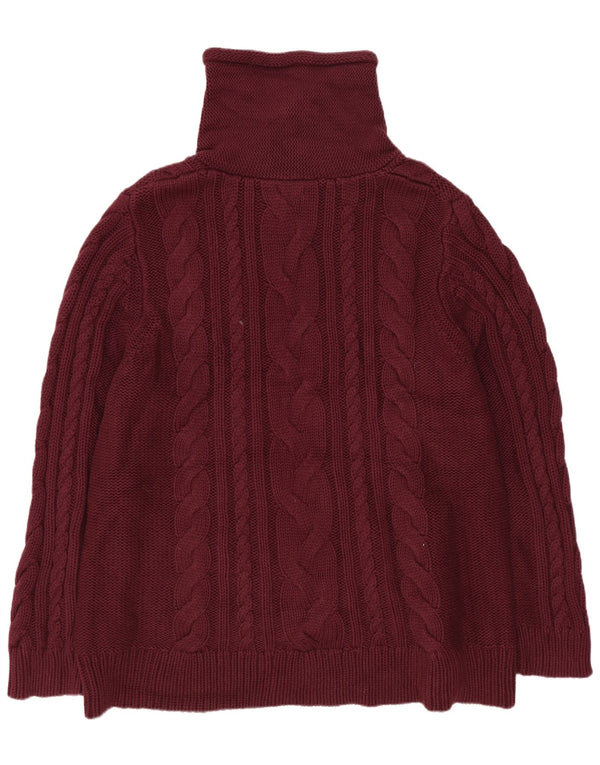 Pulover pentru femei L.L.Bean cu gât rulat, UK 20 2XL, bumbac visiniu