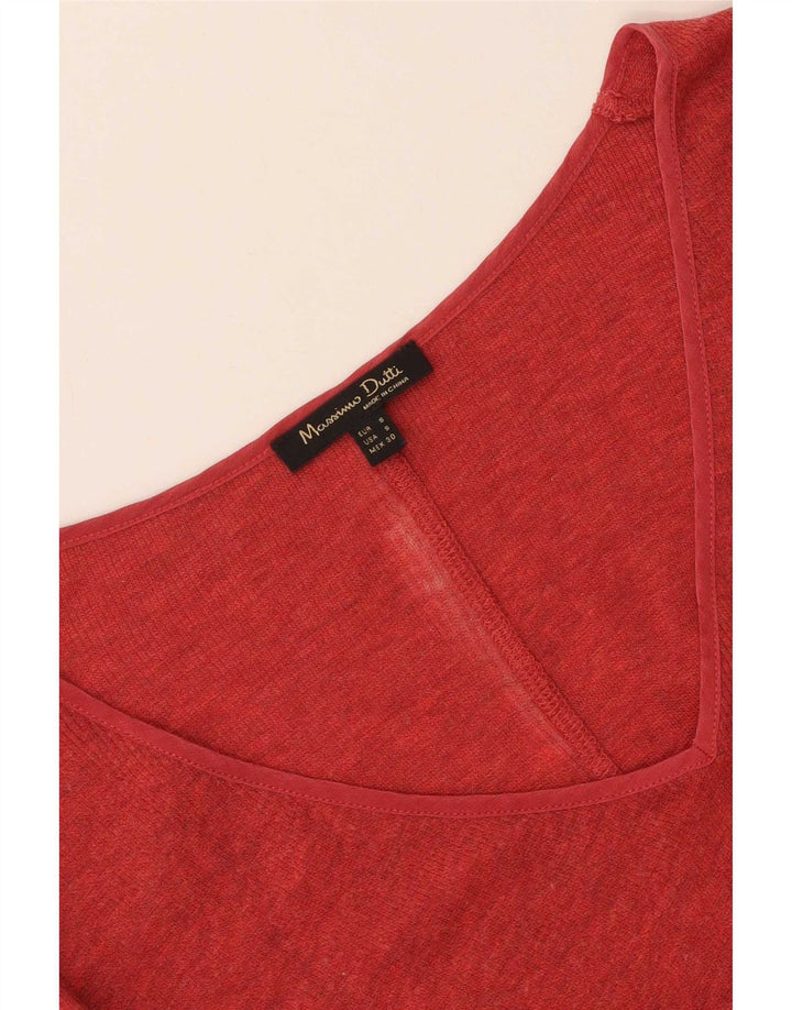 Massimo Dutti Top pentru femei cu mânecă lungă UK 10 Small Red