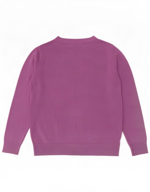 Pulover pentru femei Marks & Spencer cu decolteu rotund UK 14 Violet mediu acrilic