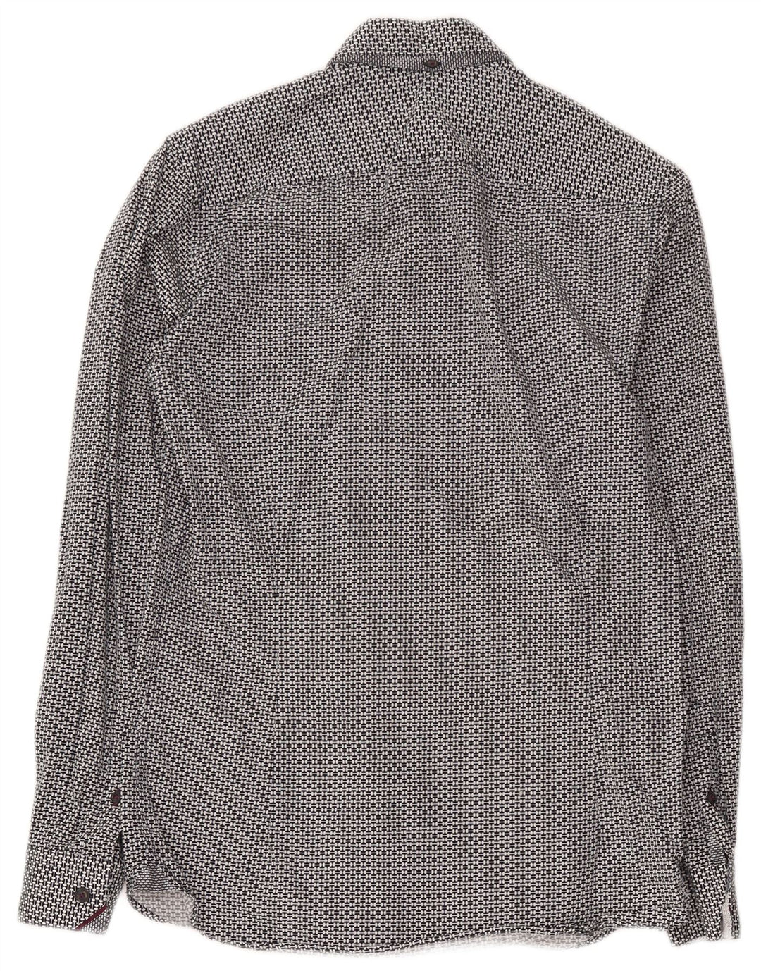 Cămașă Bărbați Ted Baker Mărimea 2 Bumbac Geometric Negru Mic