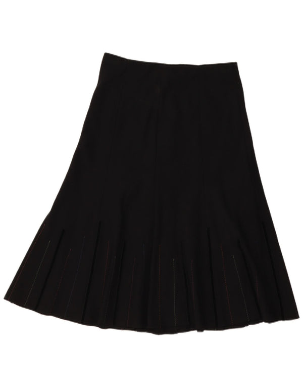 Fustă A-Line pentru femei Marks & Spencer UK 12 Medium W32 Poliester negru