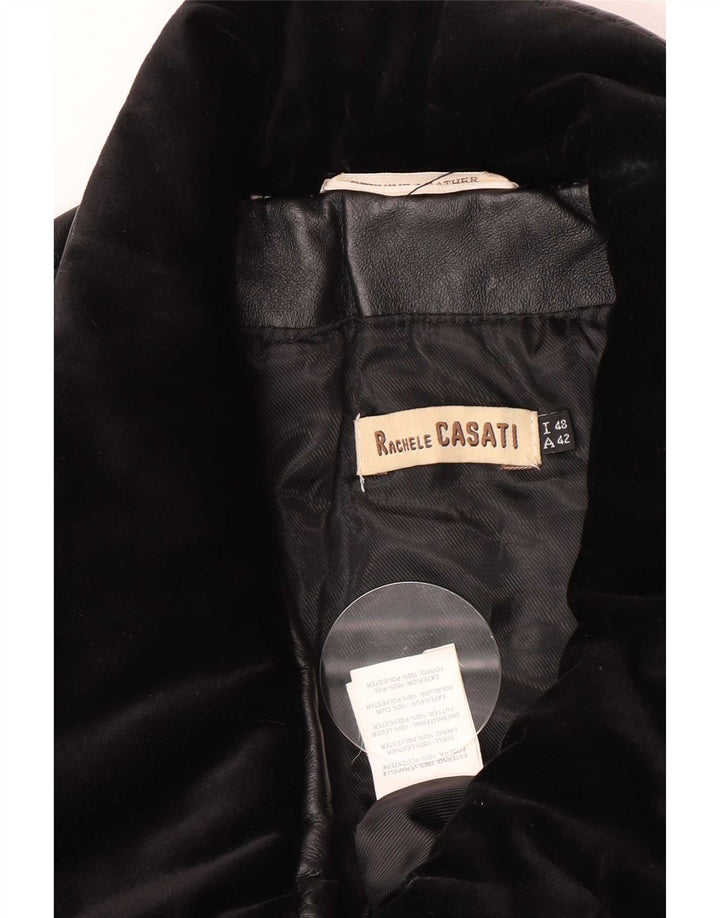 Geacă de piele vintage pentru femei IT 48 XL neagră