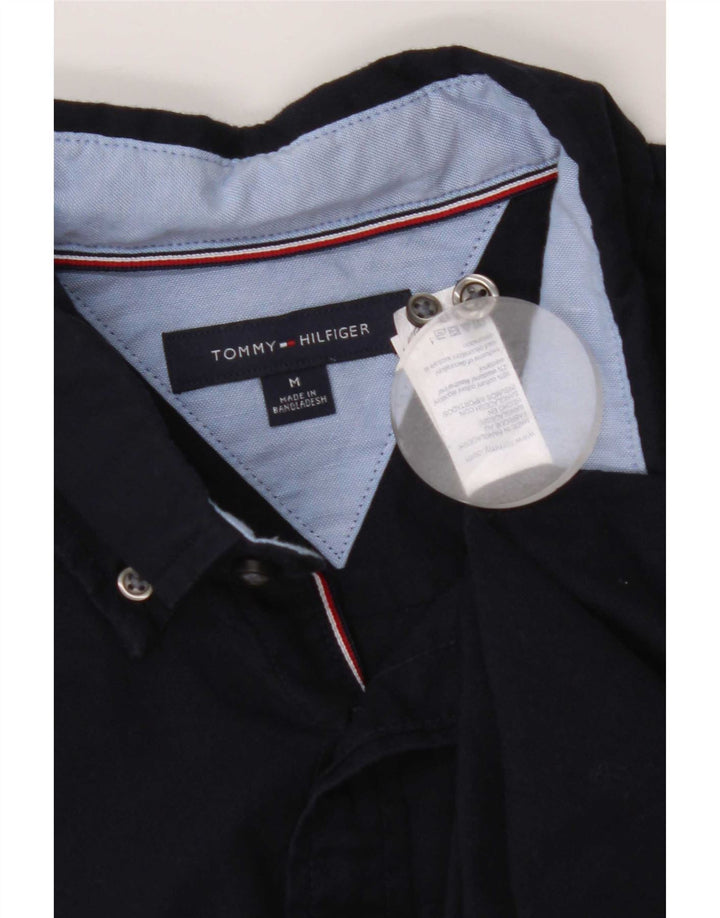 Cămașă pentru bărbați Tommy Hilfiger, bumbac mediu albastru bleumarin