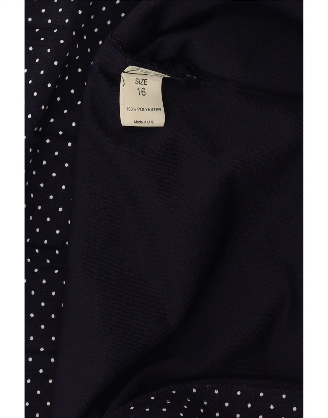 VINTAGE Rochie A-Line pentru femei UK 16 mare, bleumarin, poliester cu pete