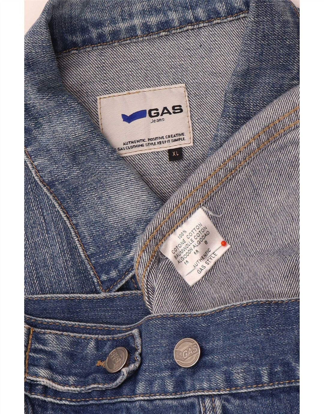 Jachetă de blugi pentru bărbați Gas UK 42 XL Bumbac albastru