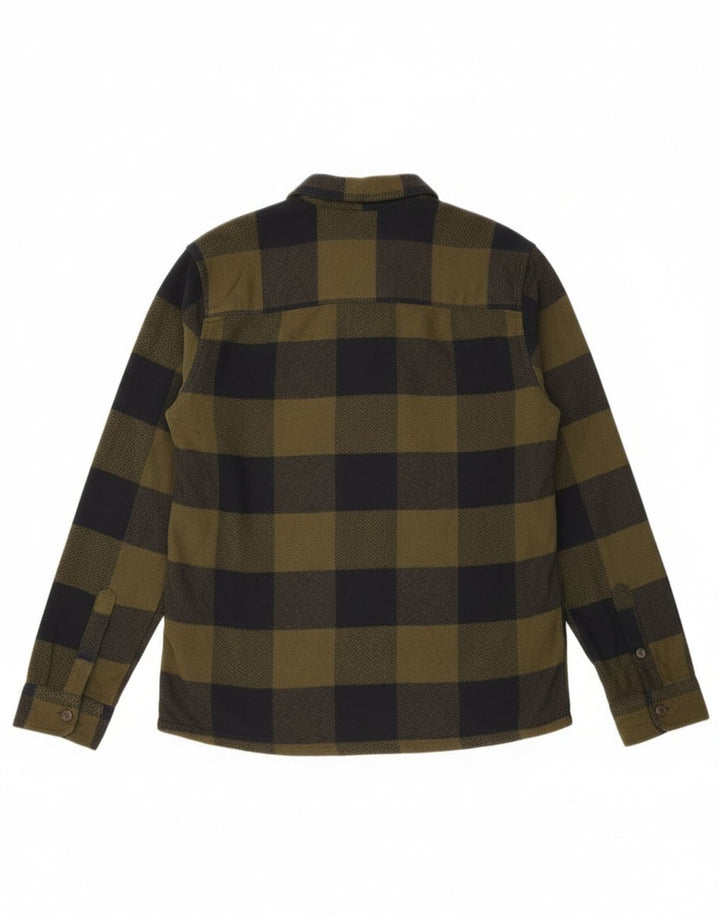 Overshirt pentru bărbați Only & Sons Cămașă de flanel, bumbac cu carouri medie kaki