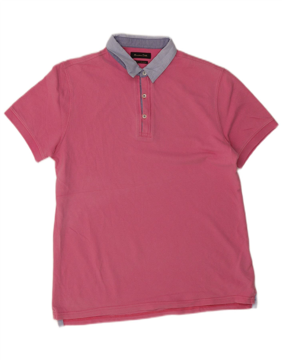 Tricou polo Massimo Dutti Rugby pentru bărbați, bumbac roz mediu