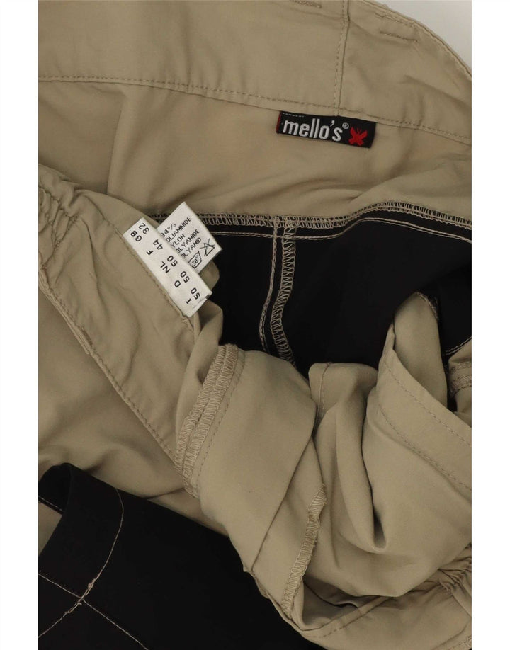 Mello's Pantaloni scurți cargo pentru bărbați W32 Medium Bej Poliamidă color bloc