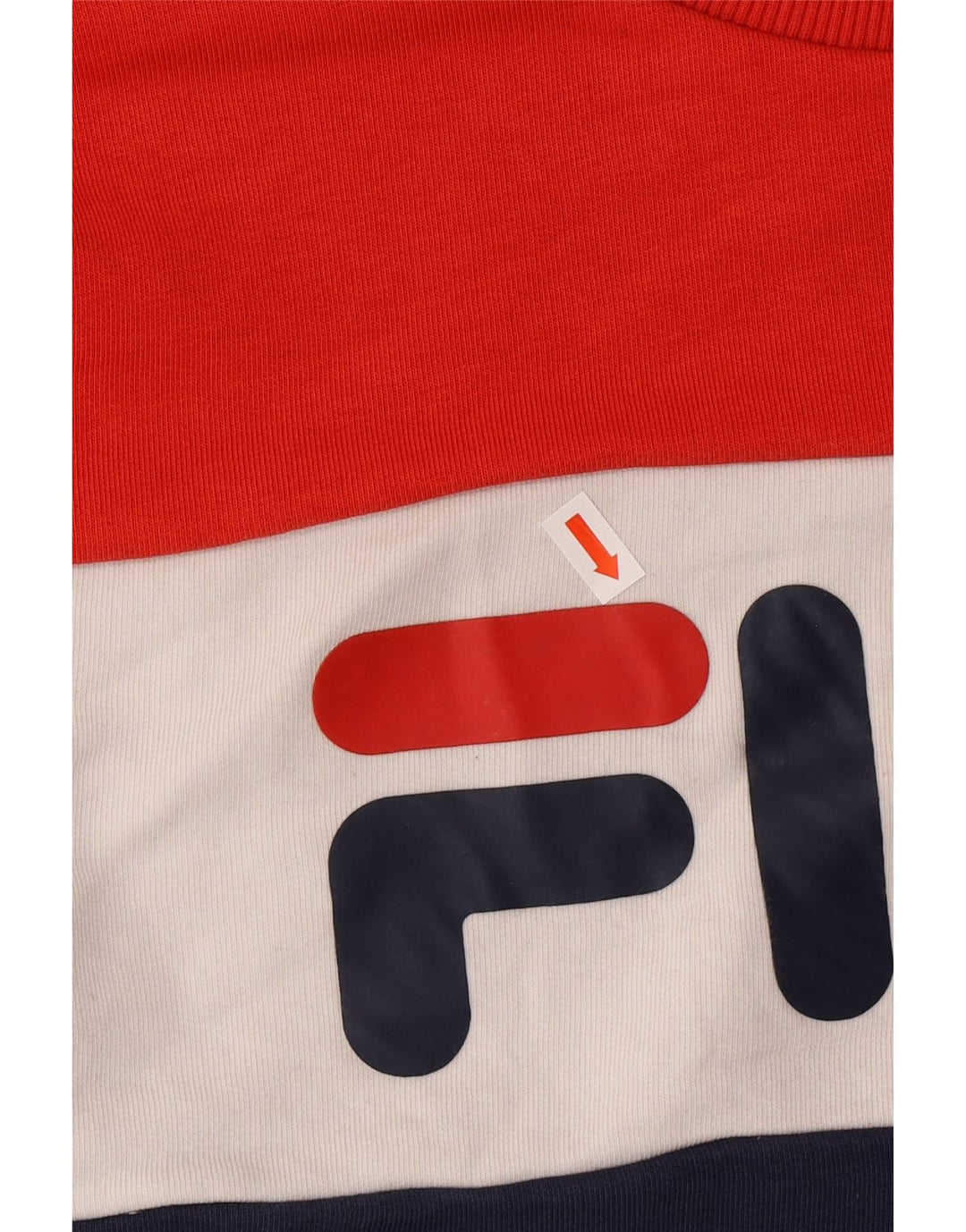 Pulover cu grafic pentru femei FILA UK 14 Medium Bleumarin Colorblock