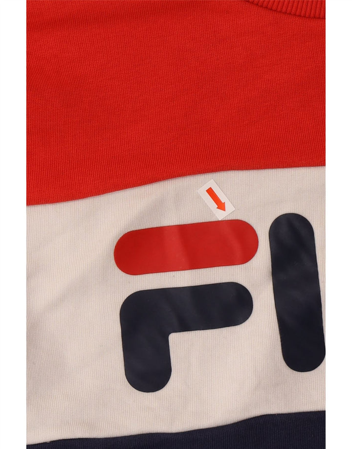 Pulover cu grafic pentru femei FILA UK 14 Medium Bleumarin Colorblock