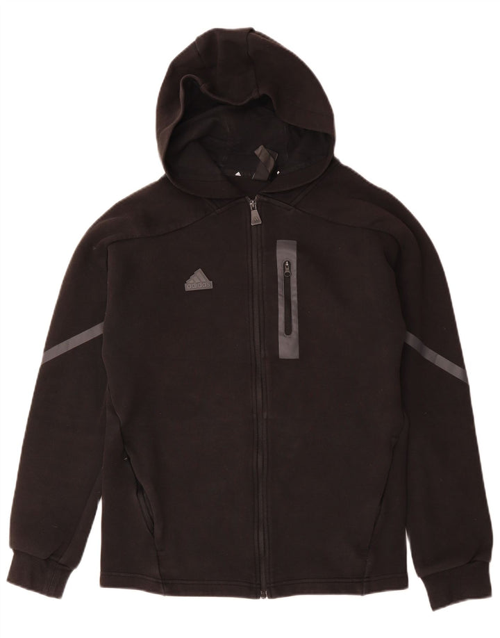 Pulover ADIDAS pentru bărbați, cu fermoar, mic negru
