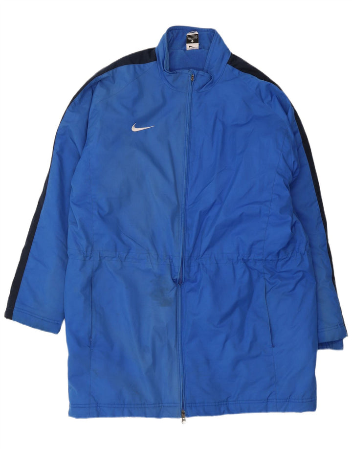Jachetă de vânt cu grafică Nike pentru bărbați UK 40, mare, albastru, poliester color bloc