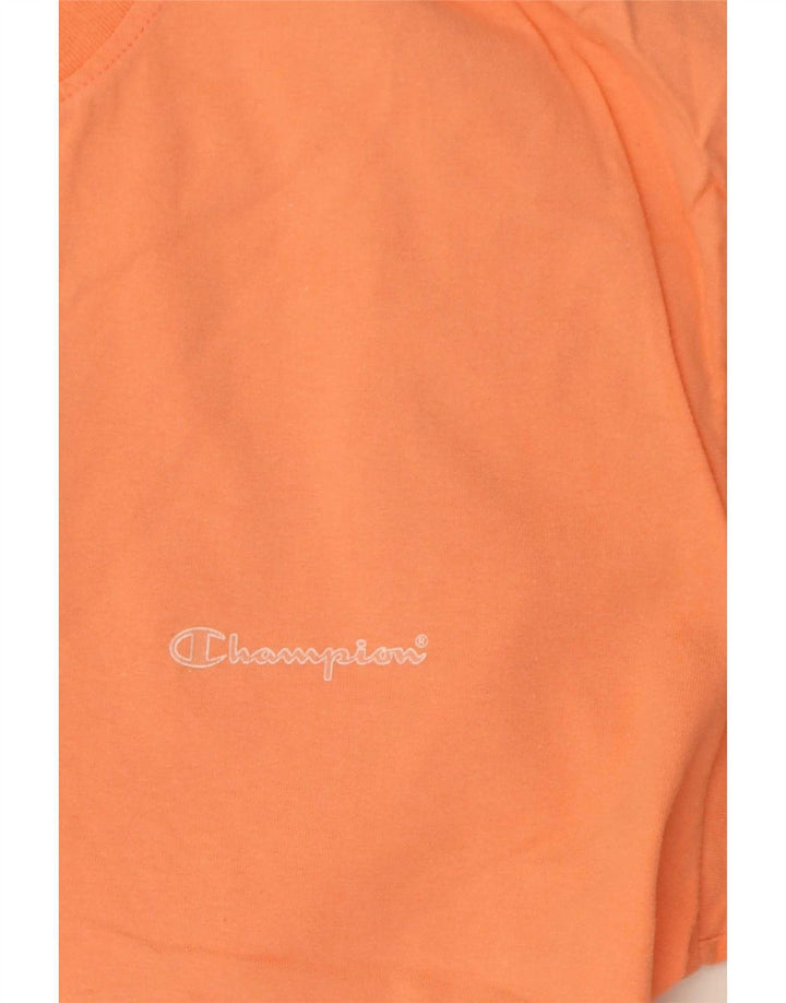 Champion Mens T-Shirt Top Medium Orange