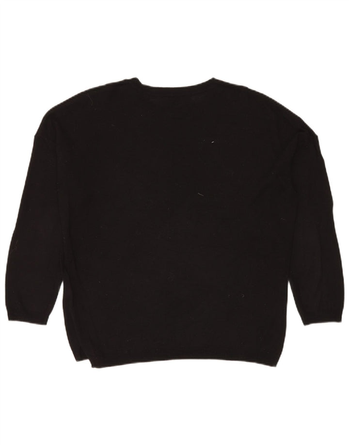 Pulover pentru femei Marks & Spencer cu decolteu triplu UK 14 Medium Negru
