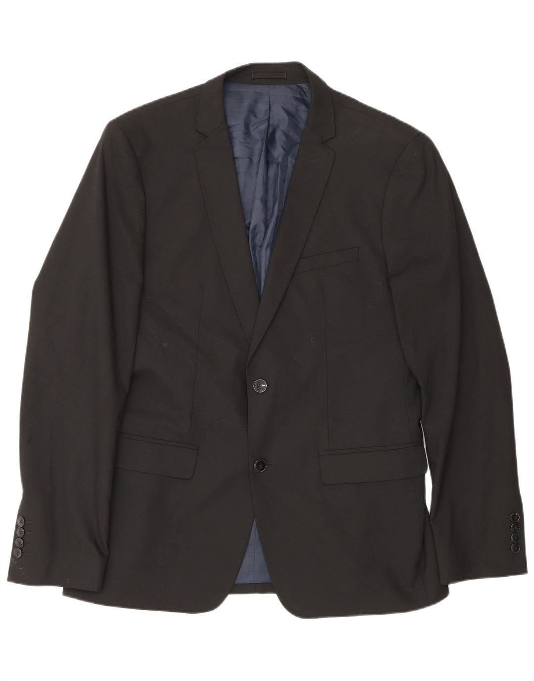 Blazer pentru bărbați Zara cu 2 nasturi EU 50 Poliester mediu negru