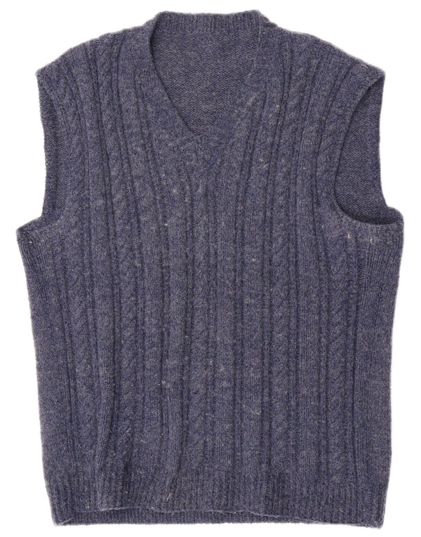 Vintage Mens Vest Tank Top Mediu Bleumarin