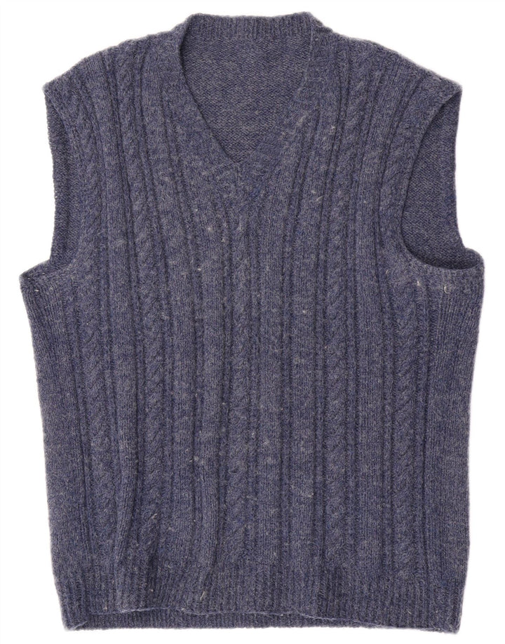 Vintage Mens Vest Tank Top Mediu Bleumarin