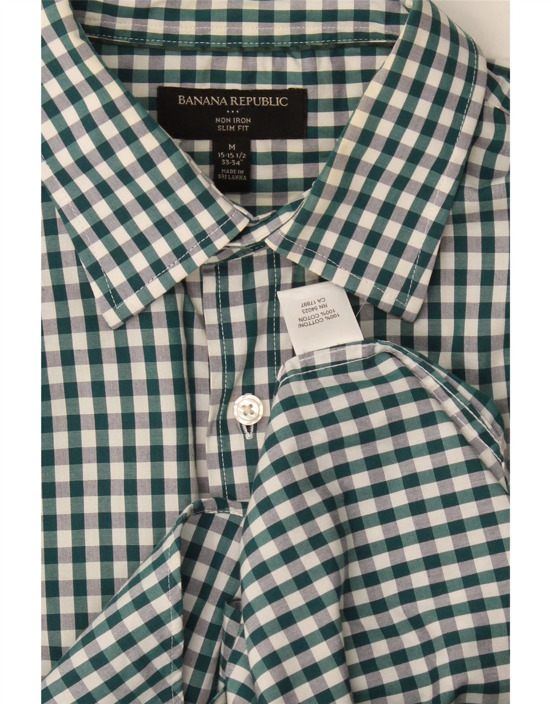 Cămașă pentru bărbați Banana Republic Slim Fit Mărimea 15 1/2 Mediu, Multicoloră