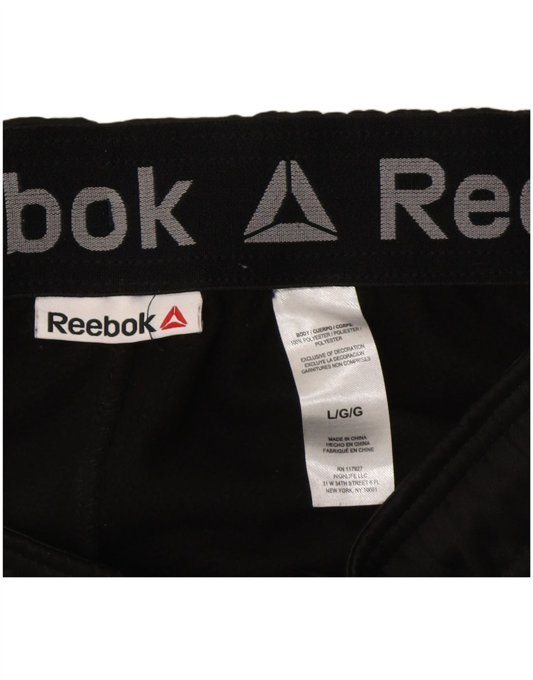 Pantaloni de trening cargo Reebok pentru bărbați Joggeri mari, negru, poliester