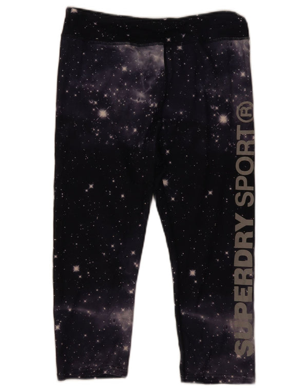 Leggings Capri cu grafica Superdry pentru femei UK 10 Small Black Tie Dye