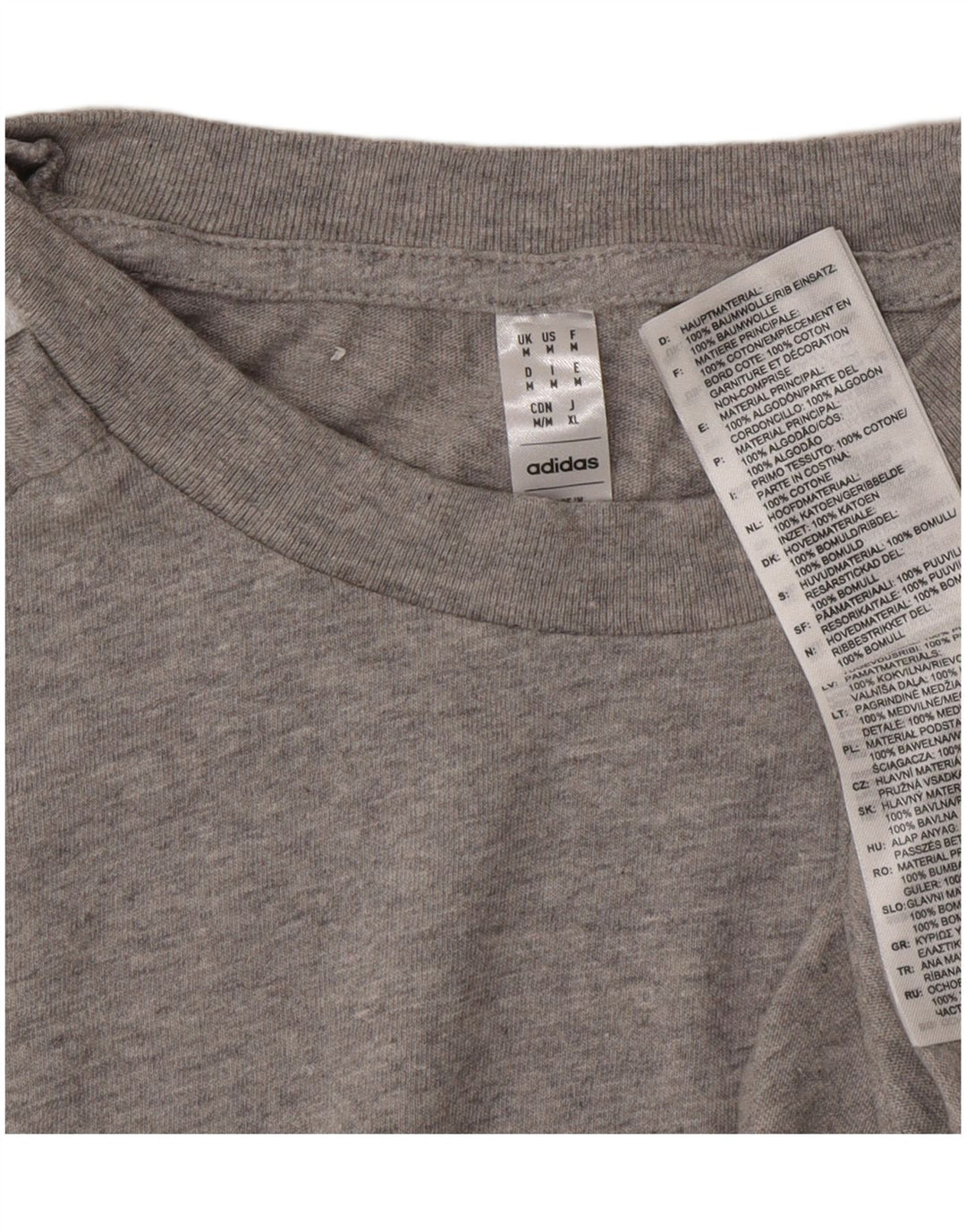 Tricou pentru bărbați Adidas Top Medium Gri Bumbac