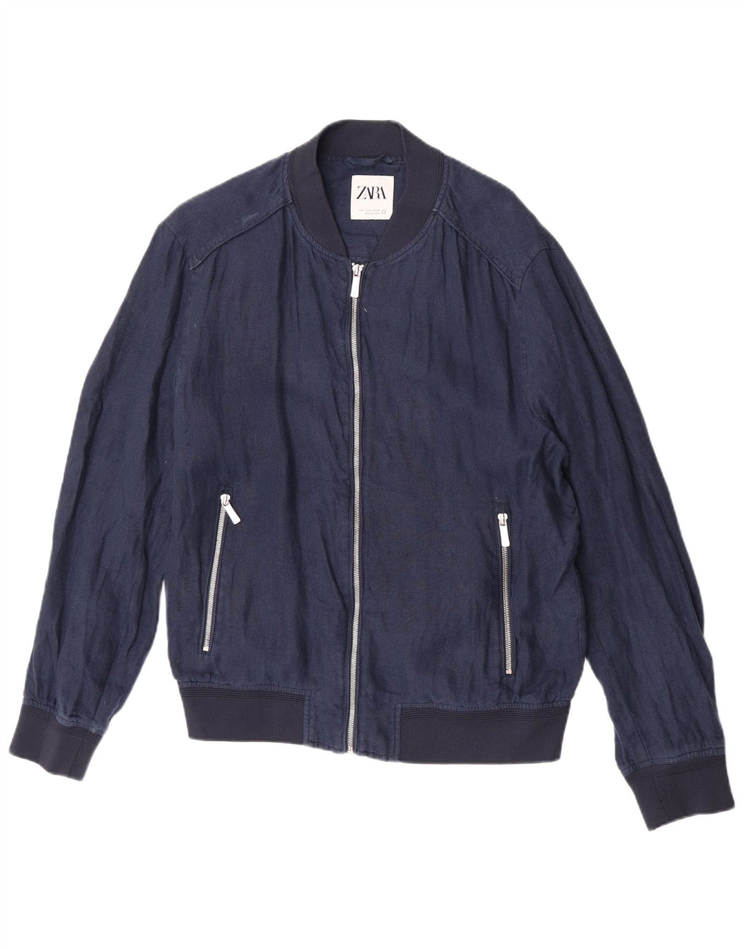 Bomber pentru bărbați Zara UK 40, mare, albastru marin, in