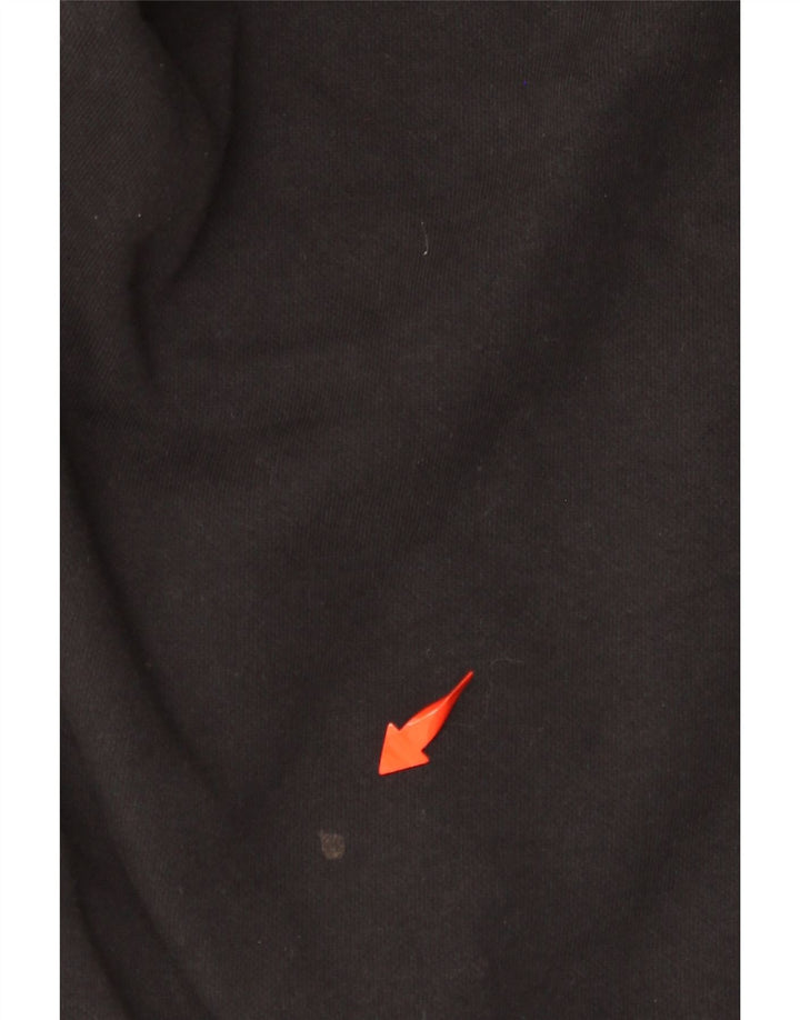 Pulover cu glugă cu grafic pentru bărbați CHAMPION, bumbac mare, negru