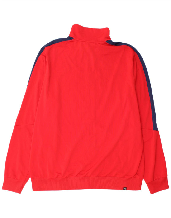 Jachetă de trening pentru bărbați Puma, XL, roșu, poliester color bloc