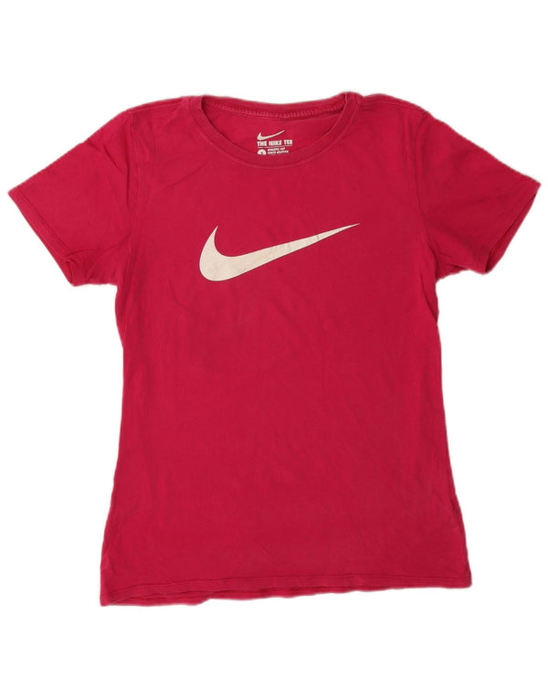 Tricou grafic Nike Womens Athletic Cut Top UK 10 Small Pink