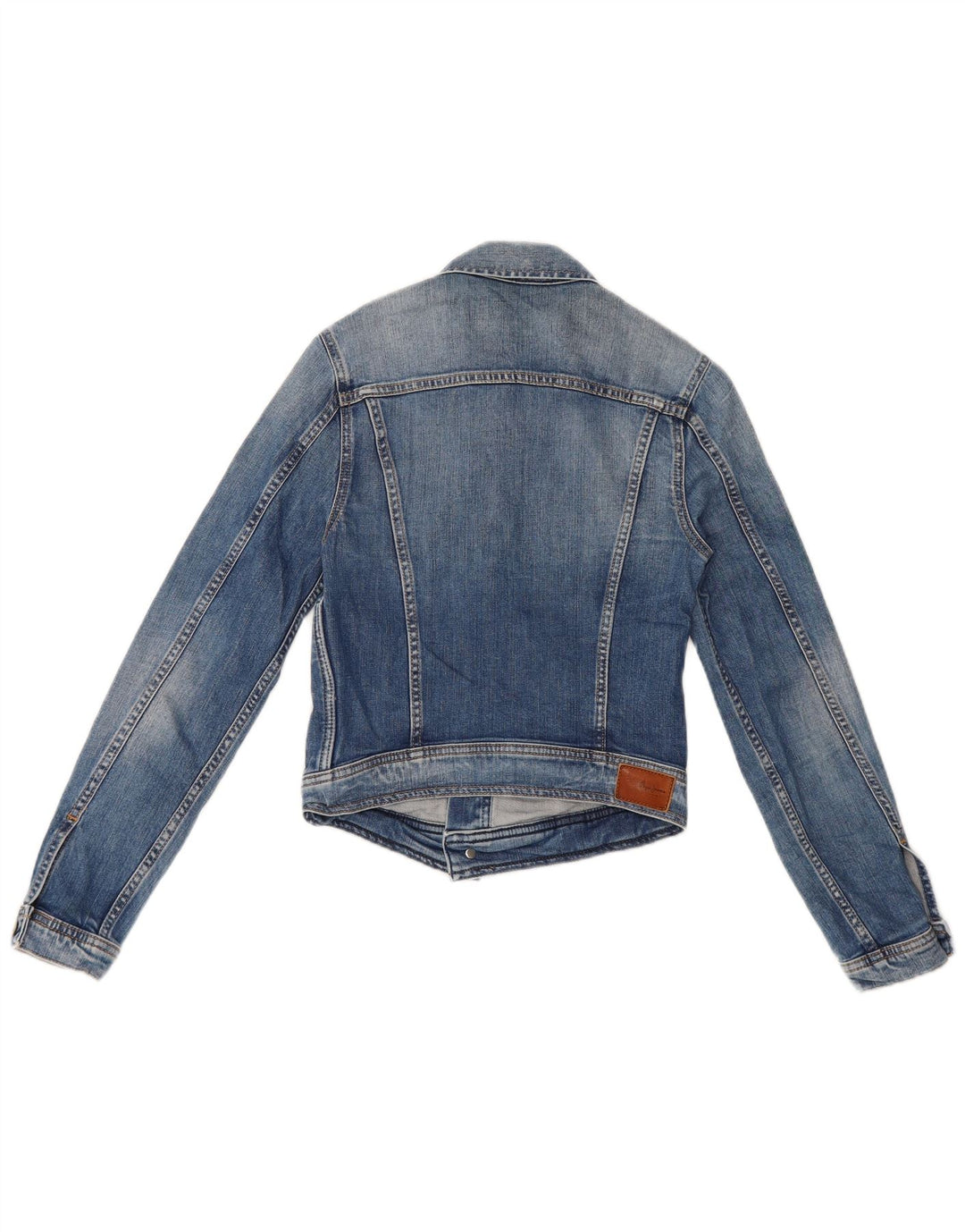 PEPE Jeans Jachetă de denim crop pentru femei UK 8 Small Blue Bumbac