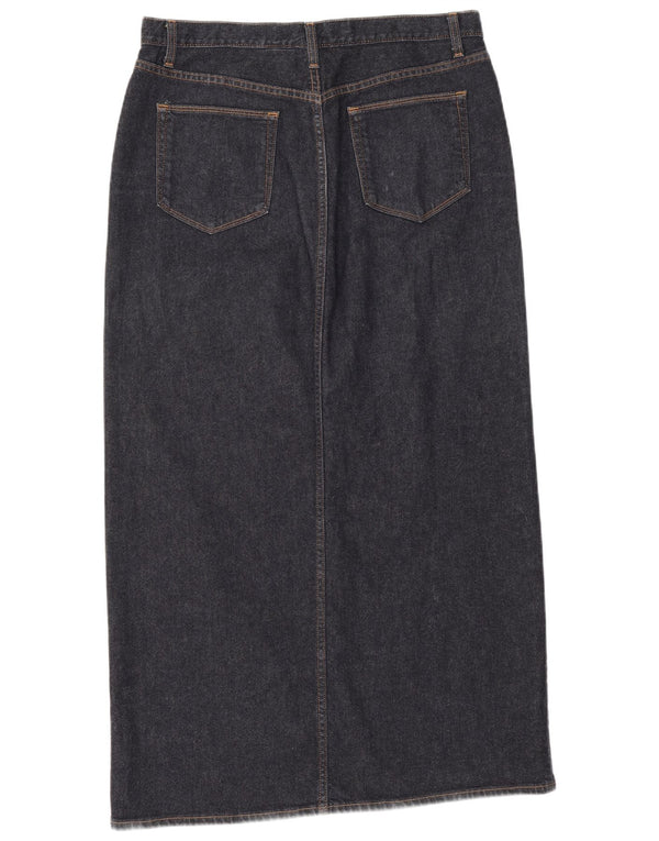 Fusta de blugi maxi pentru femei Gap US 12 Large W34 Bumbac bleumarin