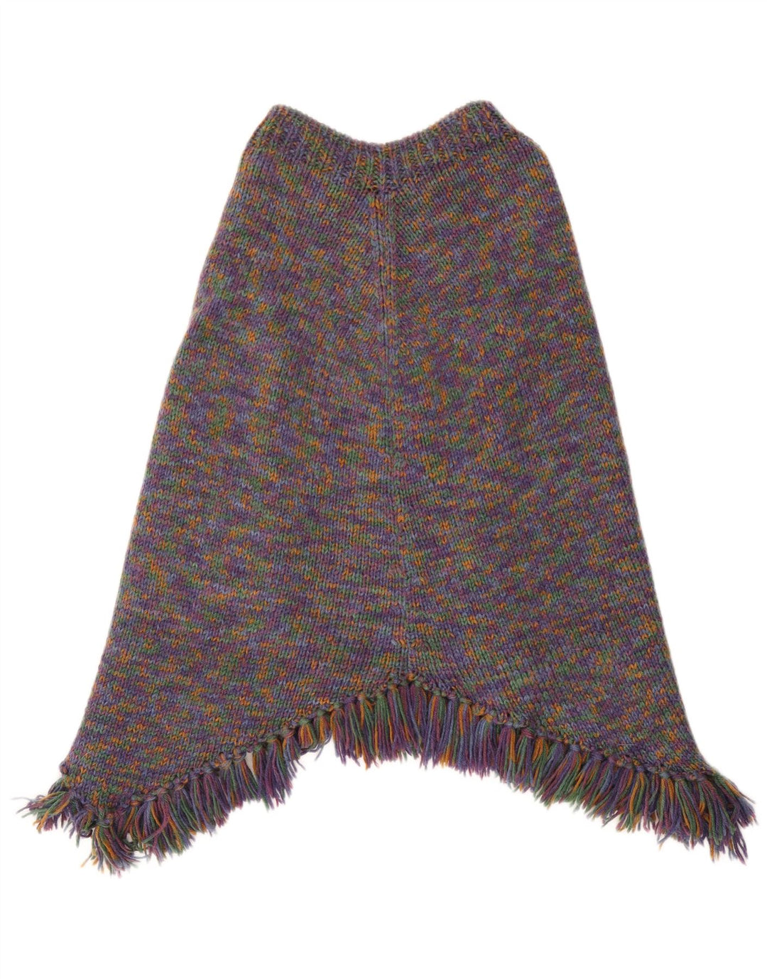 Jumper poncho vintage pentru femei UK 14 mare, multicolor, pete