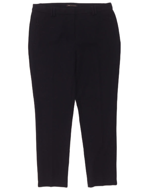 Pantaloni de costum pentru femei cu talie înaltă Marks & Spencer UK 16 Large W34 L29 Bleu marine Bl