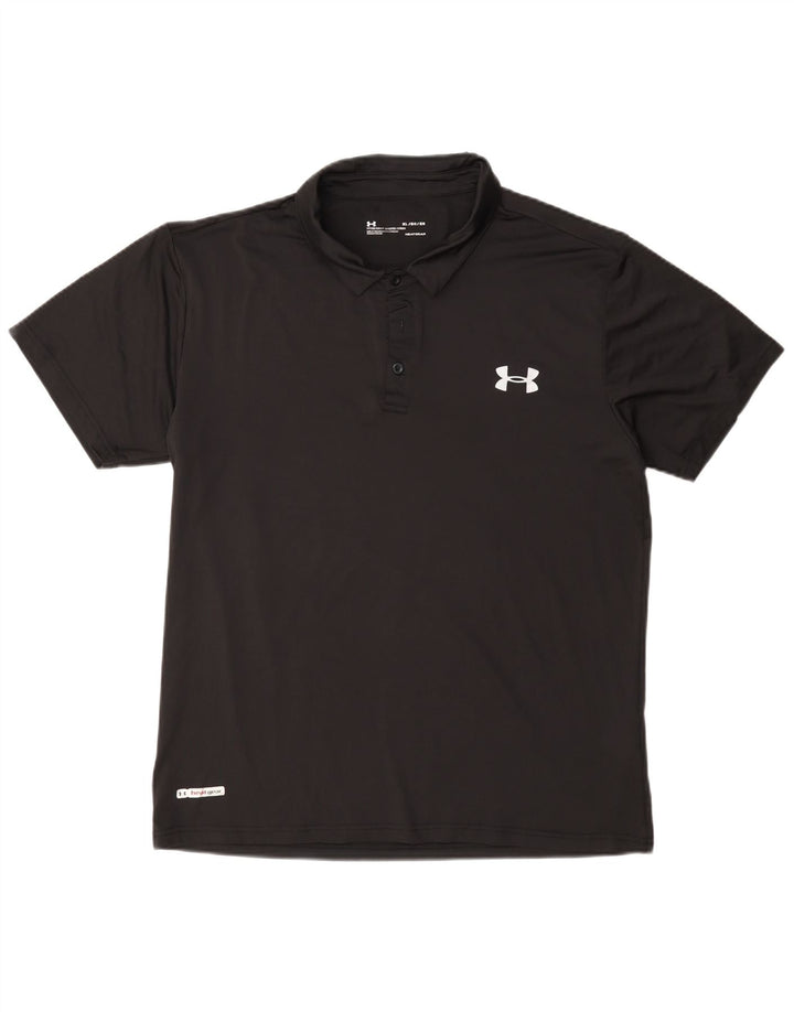 Tricou polo Under Armour pentru bărbați Heat Gear XL, poliester negru