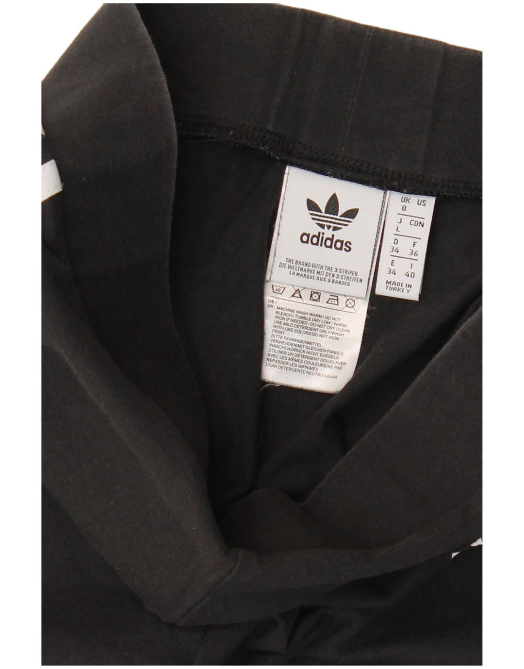 Leggings pentru femei Adidas UK 8 Small Black Bumbac